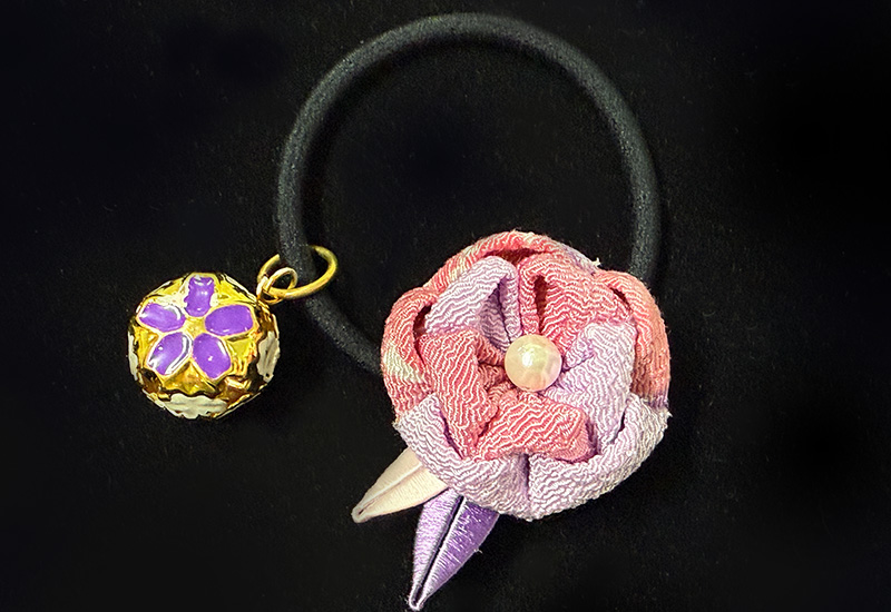 細工纏花雙層髮圈